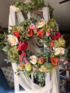 Vibrant Handmade Bright Summer Days & Doorways Wreath